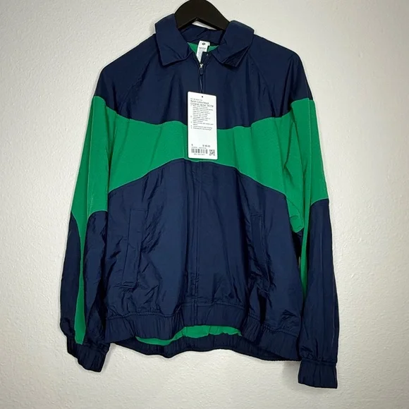 NWT Nylon Collared Jacket Retro Remix Set, Club Blue/ Raceway Green, size S - Picture 3 of 5